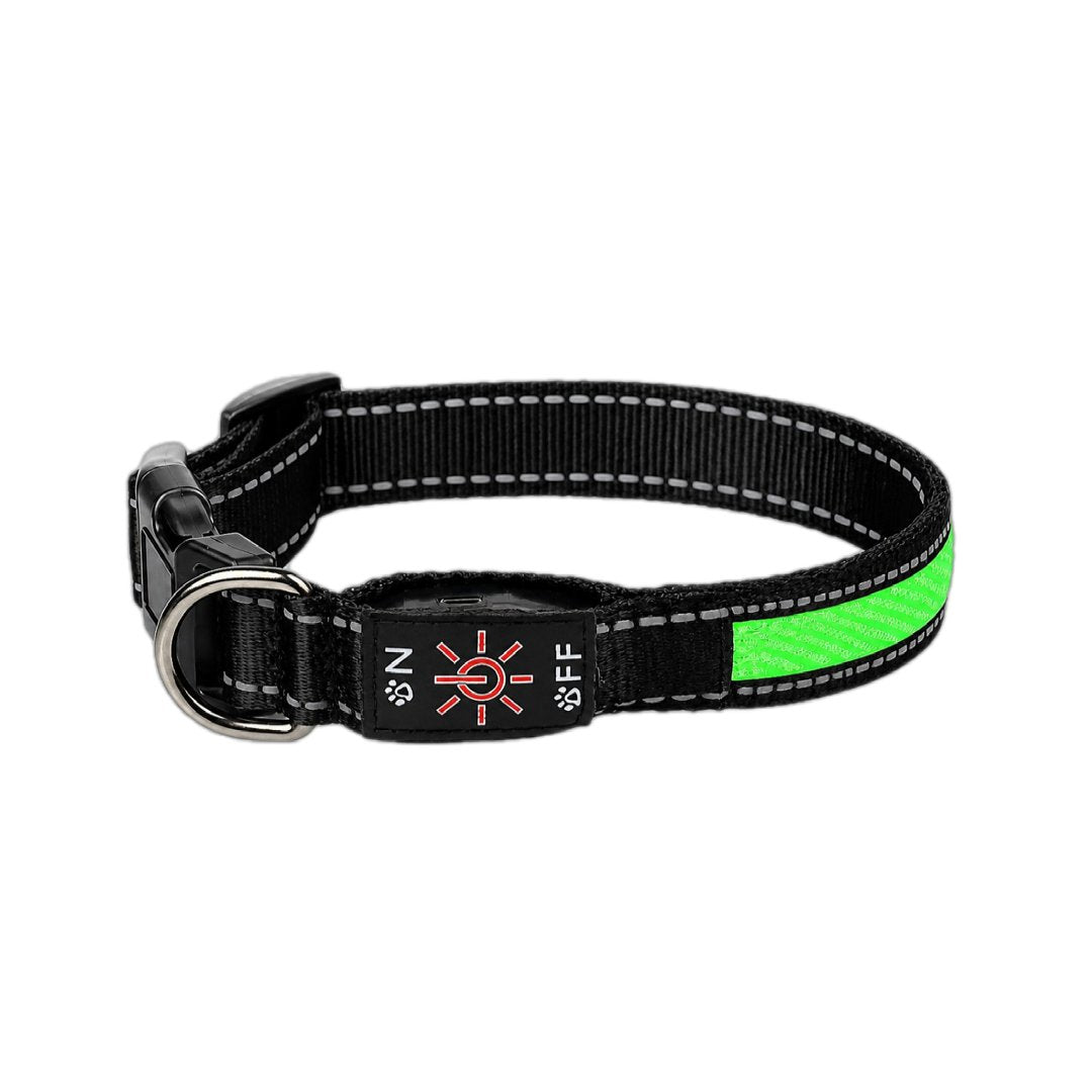 LED svetleća ogrlica za pse zelena